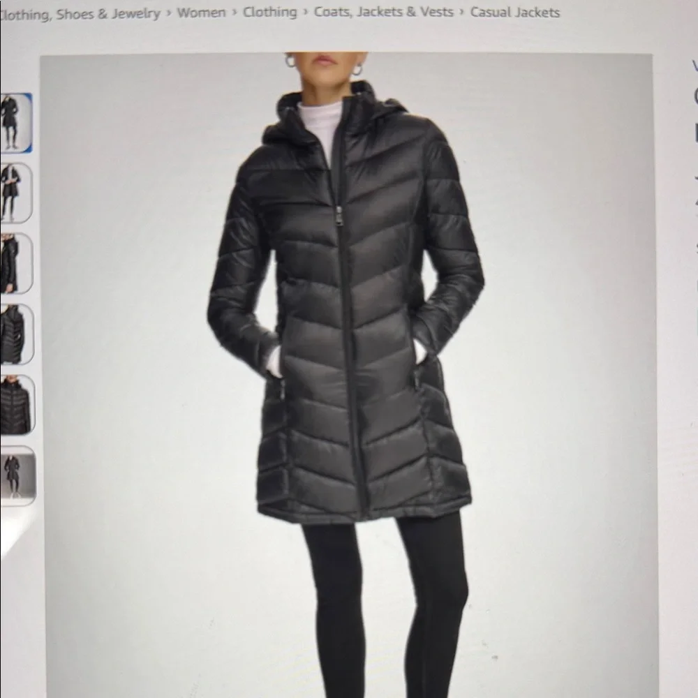 Calvin Klein Women's Dark Blue Puffer Jacket - Picture 12 of 14